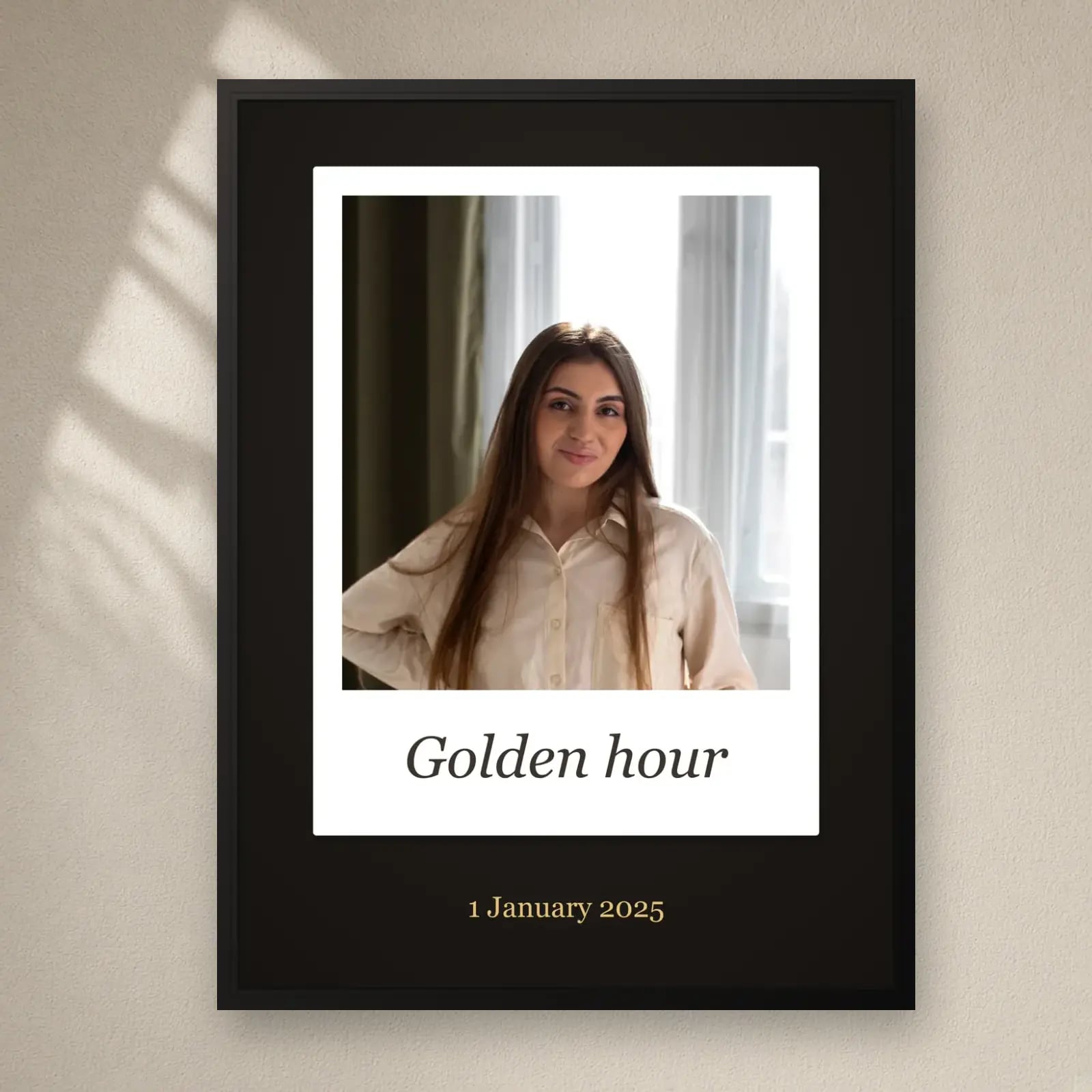 Gallery Card Photo Frame on a plain wall