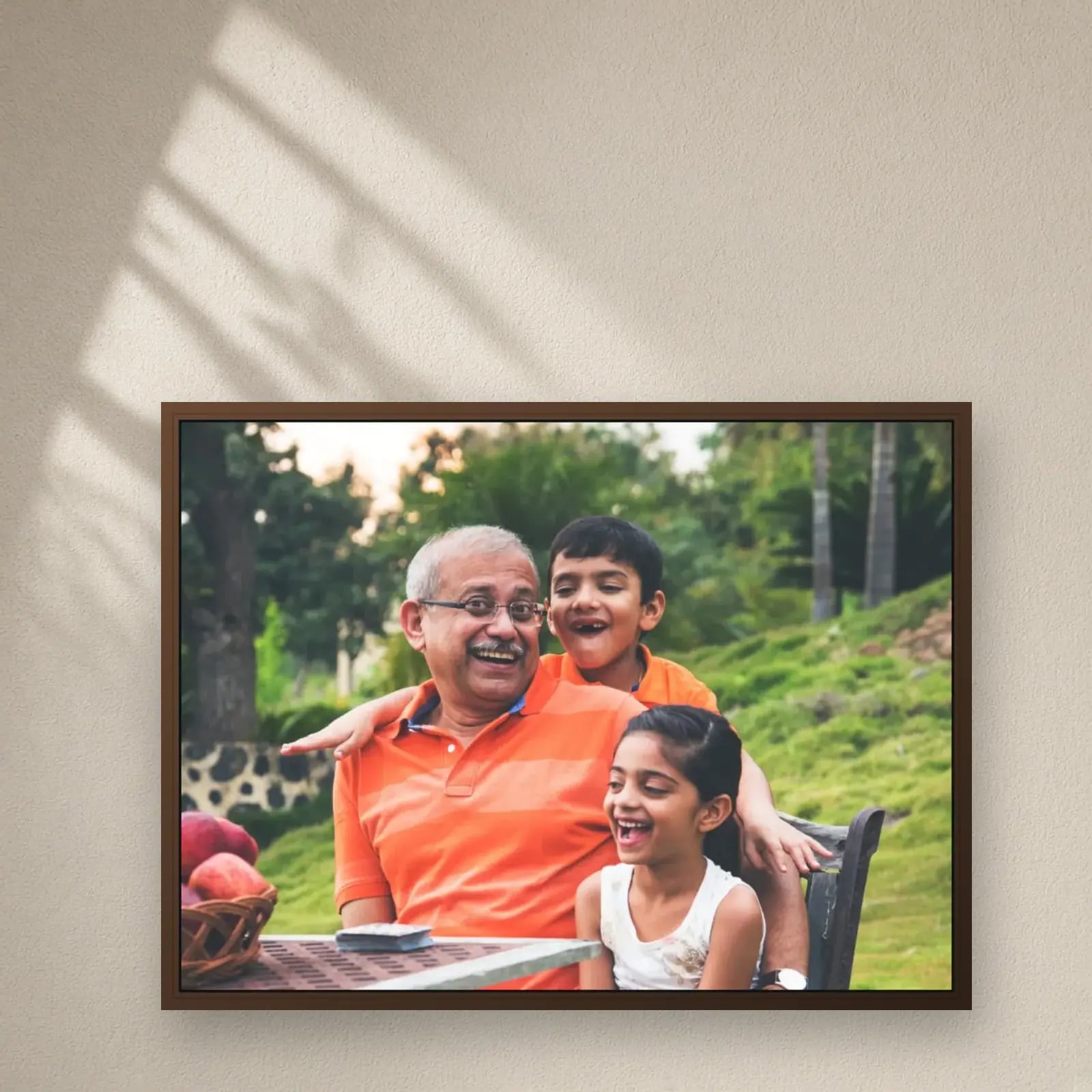 Single Photo Landscape Frame on a plain wall